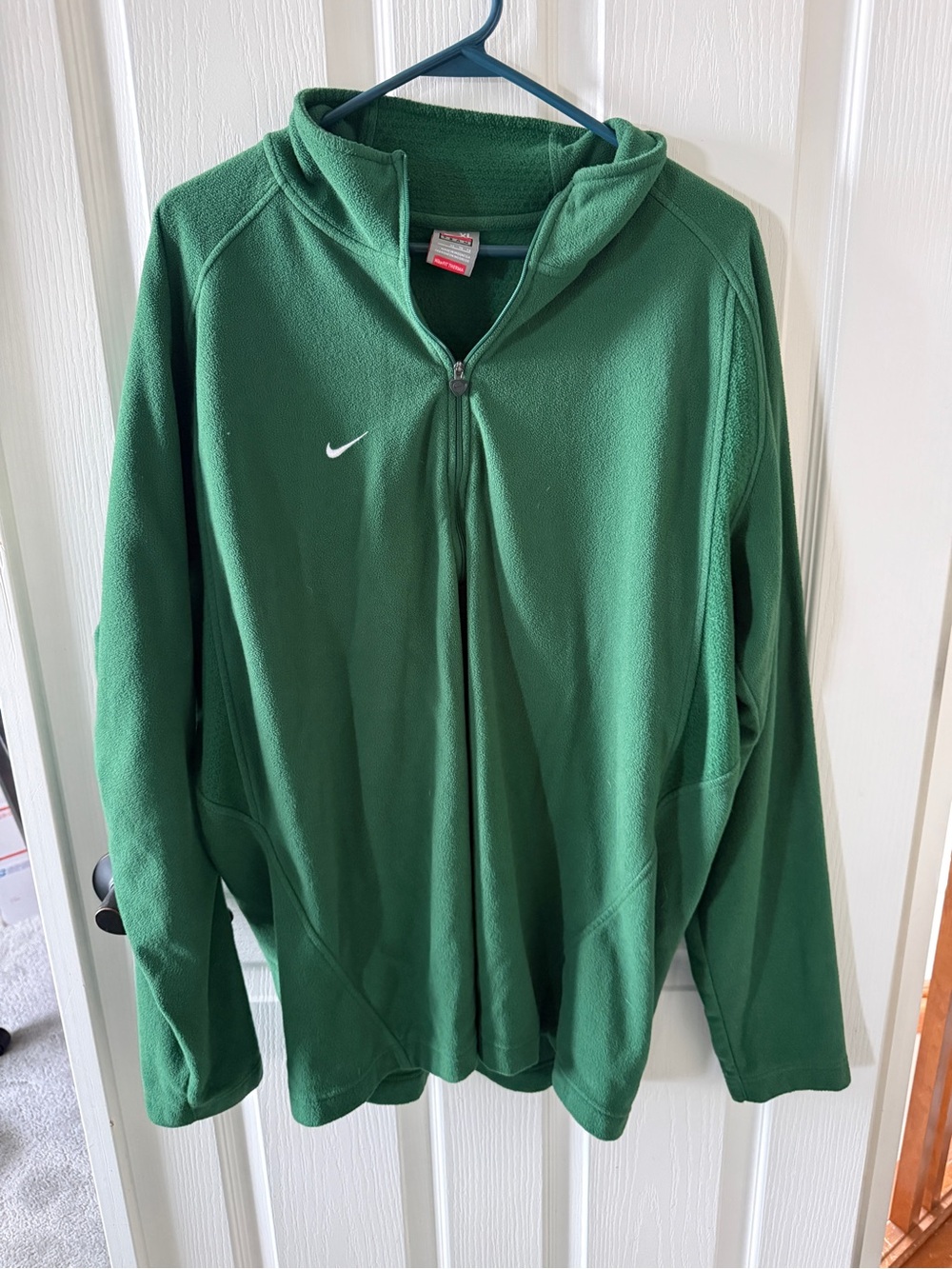 Nike Dark Green Quarter-Zip Fleece with White Swoosh